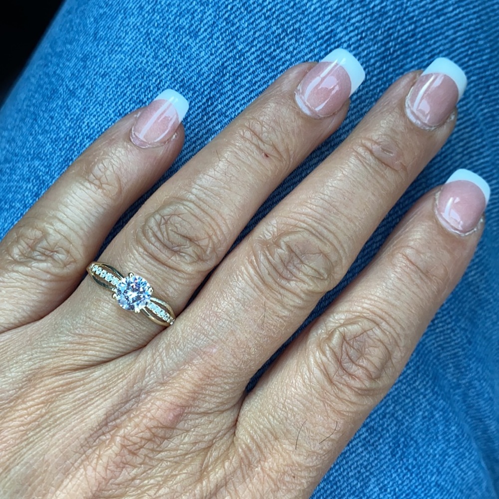 14k Solid Yellow Gold Engagement Ring 1ct Round - Picture 9 of 15